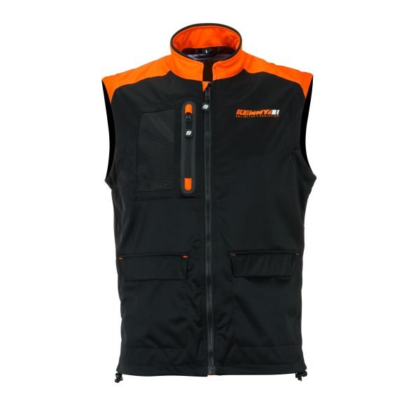 画像1: 【50％OFF】KENNY RACING　BODYWARMER +  :BLACK NEON ORANGE (1)