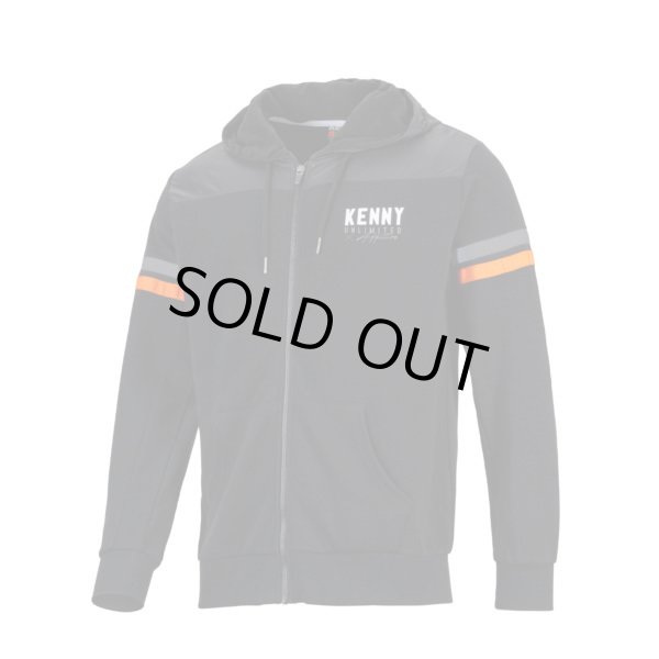 画像1: 【K22】BLACK LINE ZIPPED HOODY パーカー (1)
