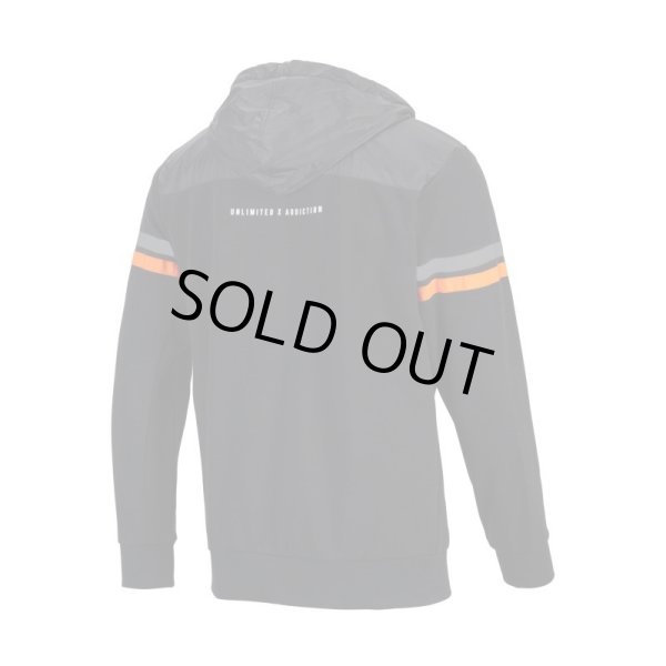 画像2: 【K22】BLACK LINE ZIPPED HOODY パーカー (2)