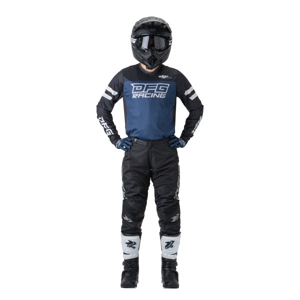 画像3: 【DFG】ジャージ ソリッド  ブラック&ネイビー 【10%off】 (3)