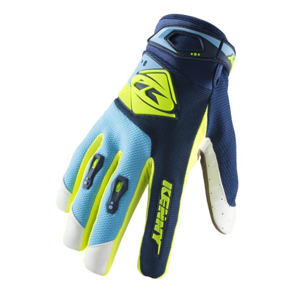 画像1: 【50％OFF】KENNY RACING　グローブ　TRACK GLOVES / NAVY CYAN NEON YELLOW (1)