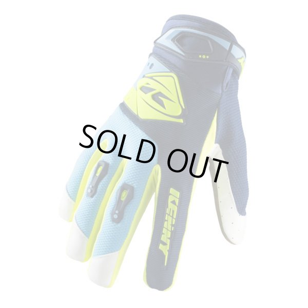 画像1: 【50%OFF】KENNY RACING グローブ TRACK GLOVES / NAVY CYAN NEON YELLOW (1)