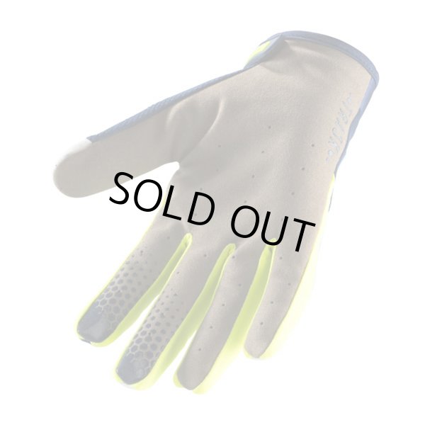 画像2: 【50%OFF】KENNY RACING グローブ TRACK GLOVES / NAVY CYAN NEON YELLOW (2)