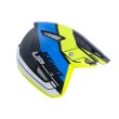 画像2: 【K22】ヘルメット  TRIAL UP   /  GRAPHIC BLUE NEON YELLOW (2)