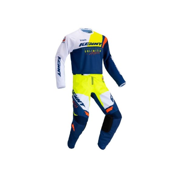 画像2: 【50%OFF】KENNY RACING パンツ TRACK FOCUS : NAVY NEON YELLOW (2)