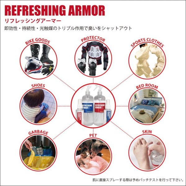 画像8: 【防具専用持続性除菌消臭剤】リフレッシングアーマーBLUE (8)